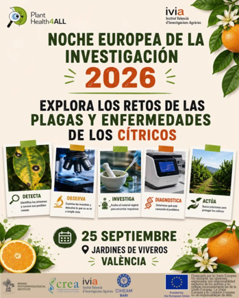 IVIA - NOCHE EUROPEA DE LA INVESTIGACIÓN - 25.09.2026 Jardines de Viveros (Valencia)